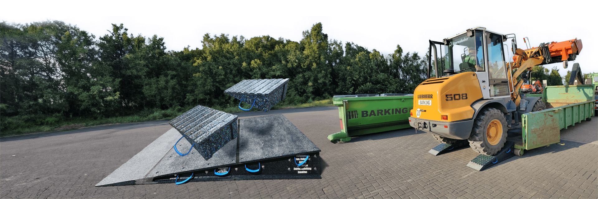 Auffahrkeile & Schwerlastkeile, Containerrampe von RZ GmbH