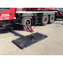 Kranabstützplatte im Einsatz – schützt Untergrund bei Kranarbeiten