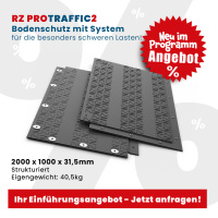 RZ ProTraffic Bodenschutzmatten auf Kunststoff